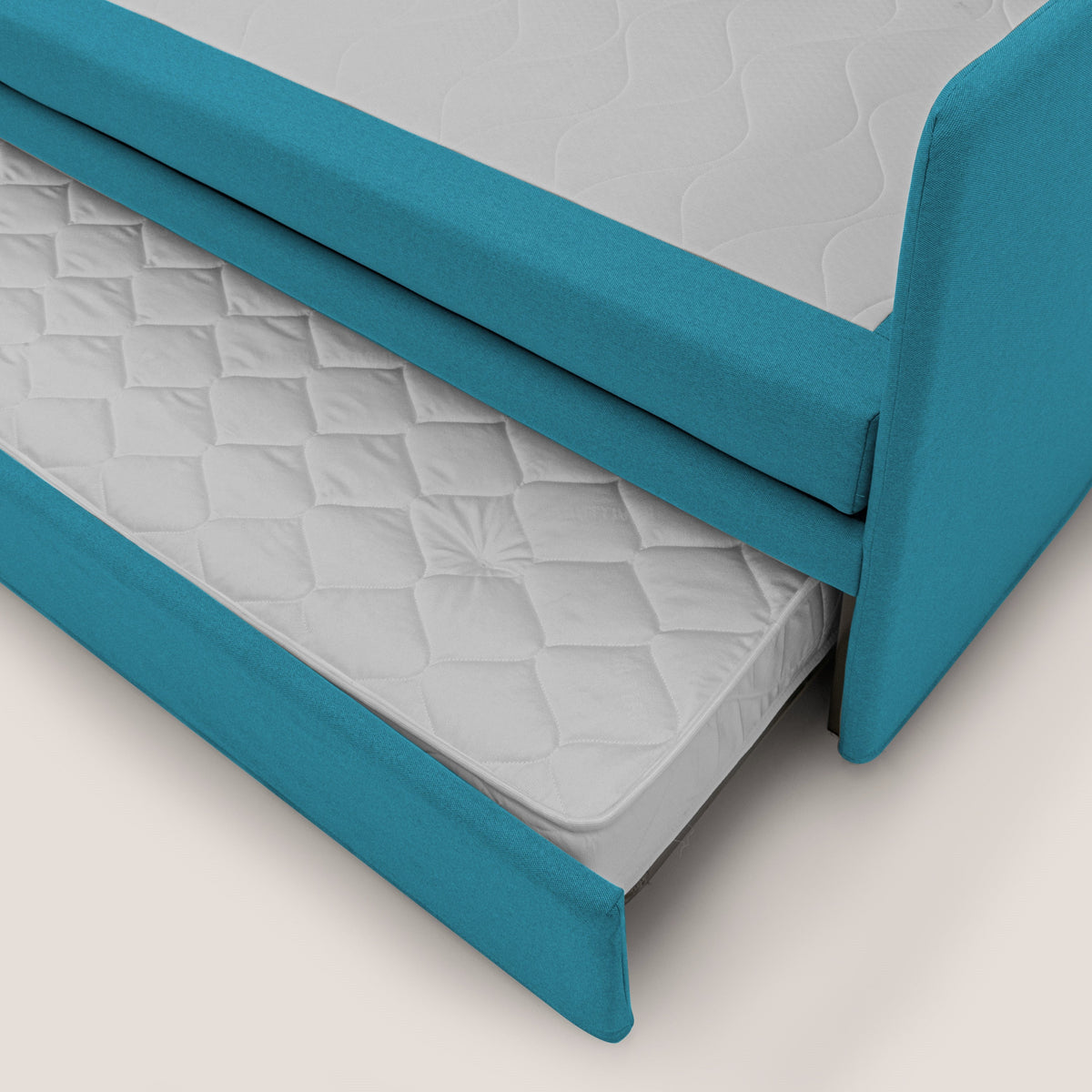 Brenta Divano duplex con doppio letto in tessuto simil cotone impermeabile T13 azzurro - divitt.sbs