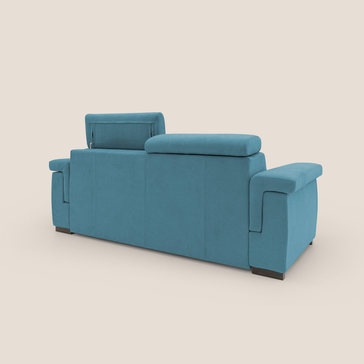 Bjorn divano letto sfoderabile con materasso H18 cm e poggiatesta reclinabili in tessuto impermeabile T02 azzurro - divitt.sbs