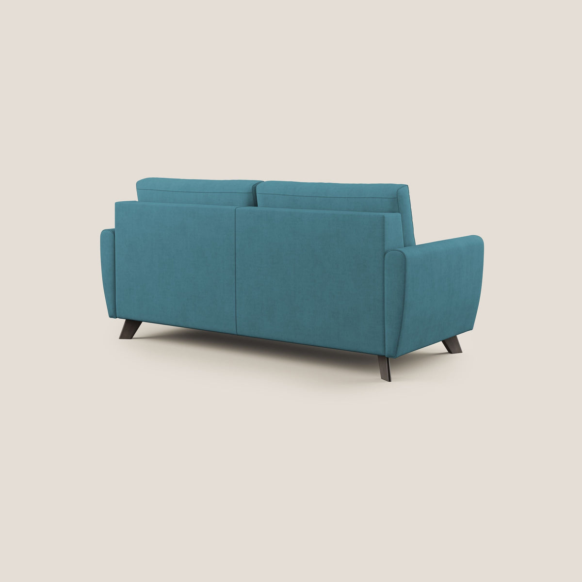 Callisto Divano letto matrimoniale in tessuto morbido impermeabile T02 azzurro - divitt.sbs
