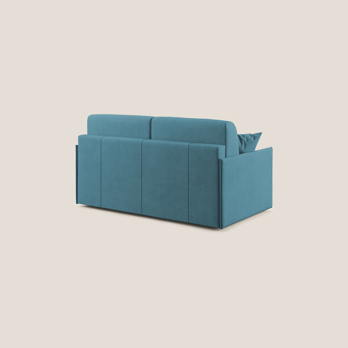 Evans Divano letto in morbido tessuto impermeabile T02 azzurro - divitt.sbs