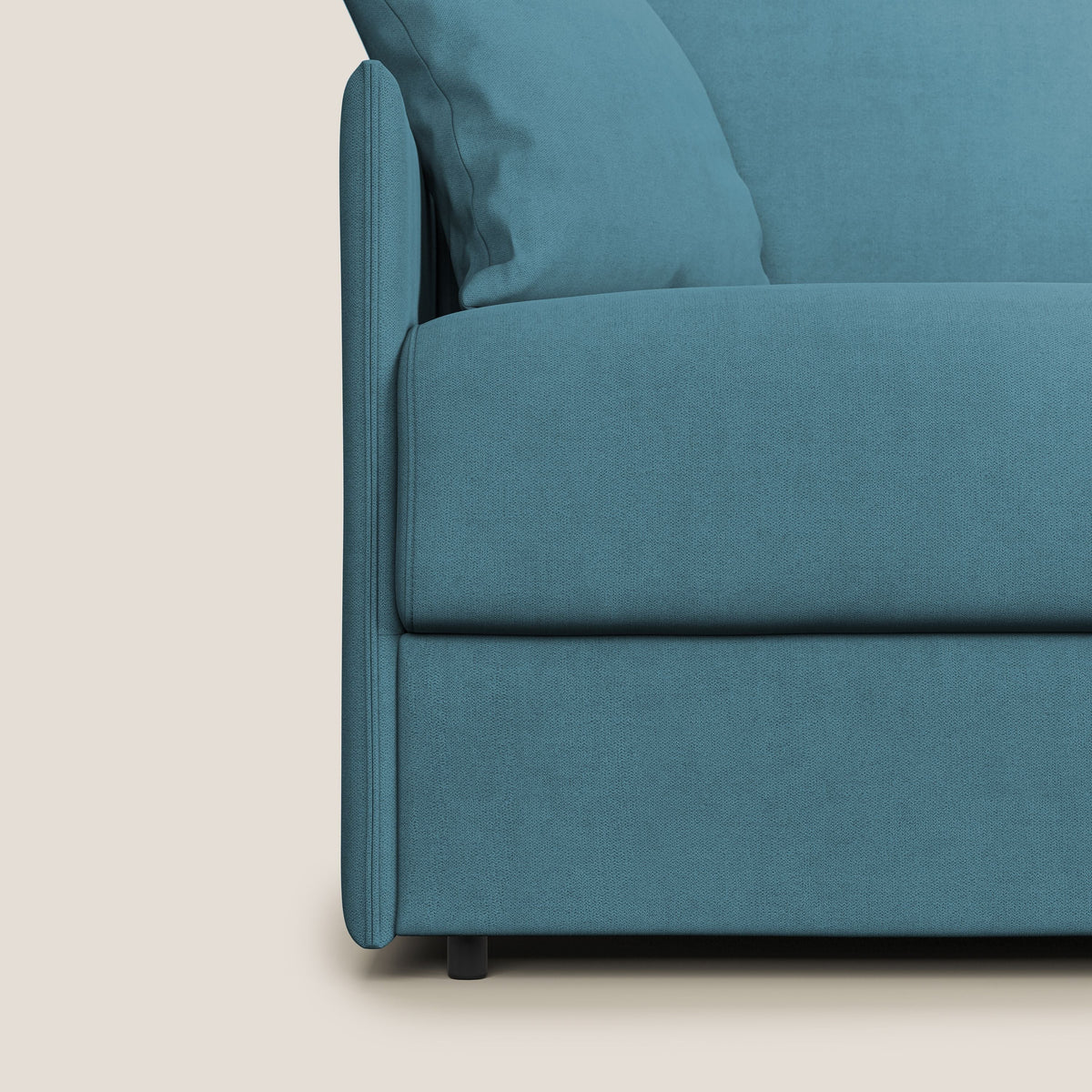 Evans Divano letto in morbido tessuto impermeabile T02 azzurro - divitt.sbs