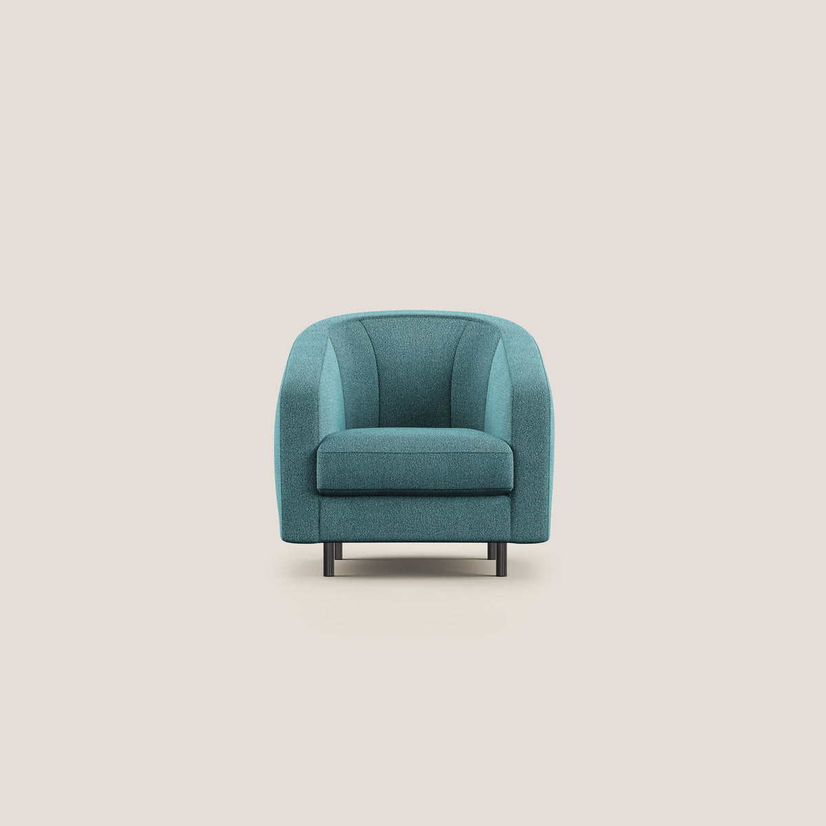 Pandora Poltroncina in morbido tessuto bouclé impermeabile T07 azzurro - divitt.sbs