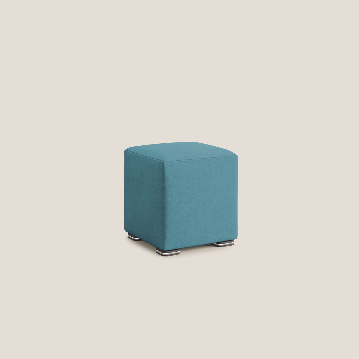 Cube pouf in tessuto morbido impermeabile T02 azzurro - divitt.sbs