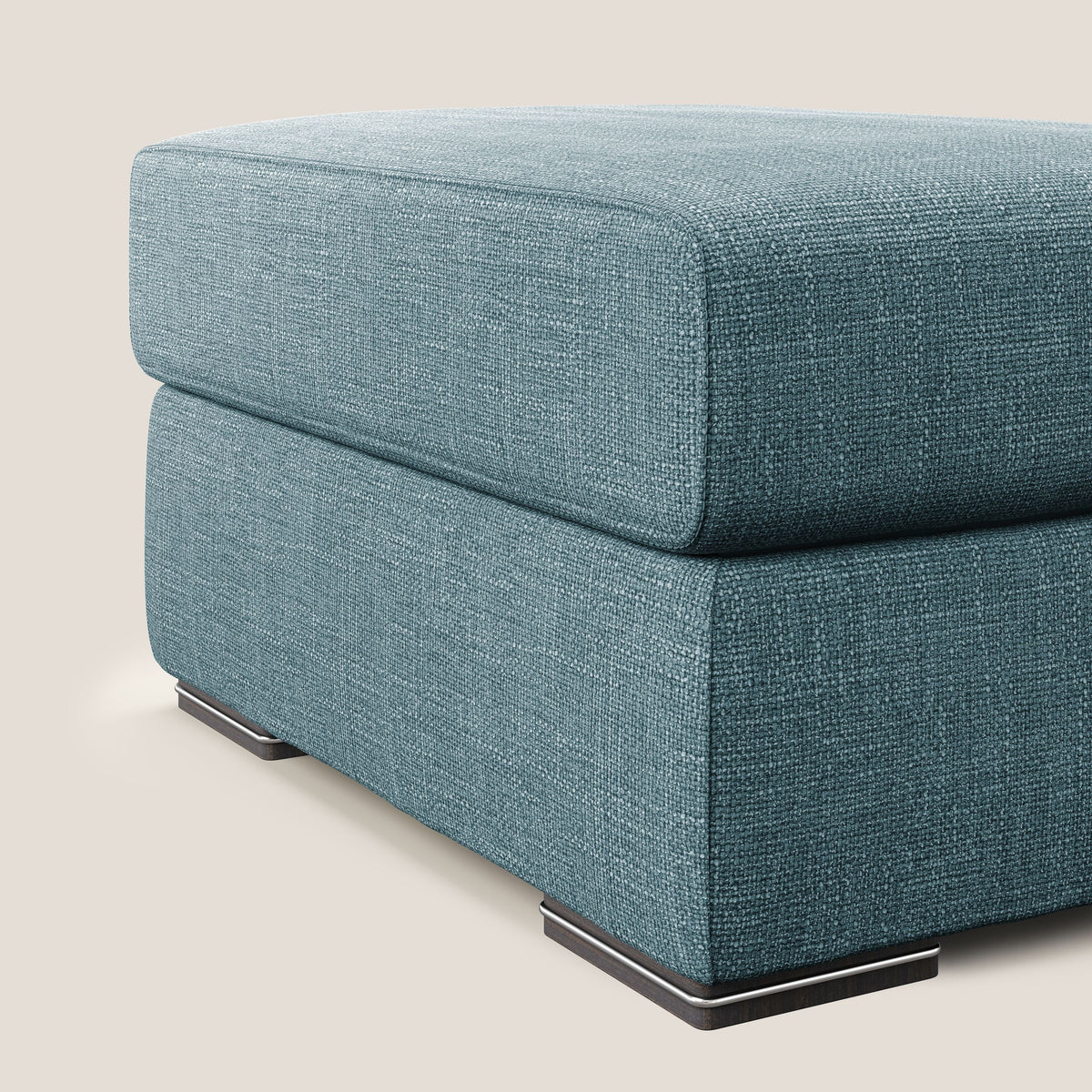 Sun pouf apribile contenitore in tessuto impermeabile morbido intreccio T06 azzurro - divitt.sbs