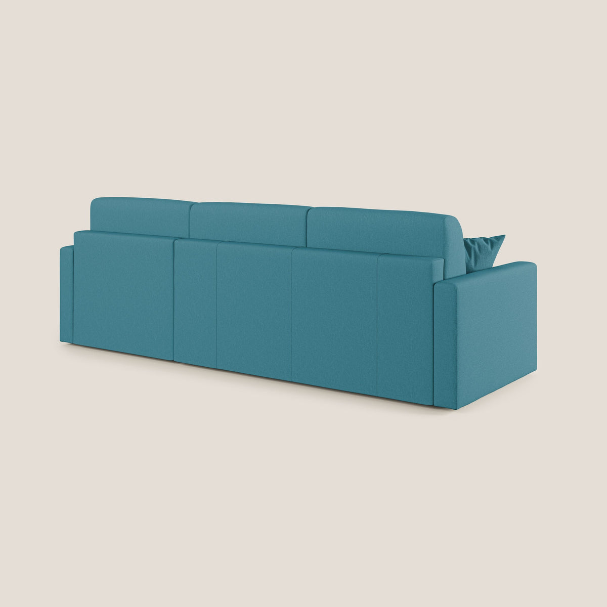 Chris Divano letto angolare 5 posti in tessuto impermeabile T13 azzurro - divitt.sbs
