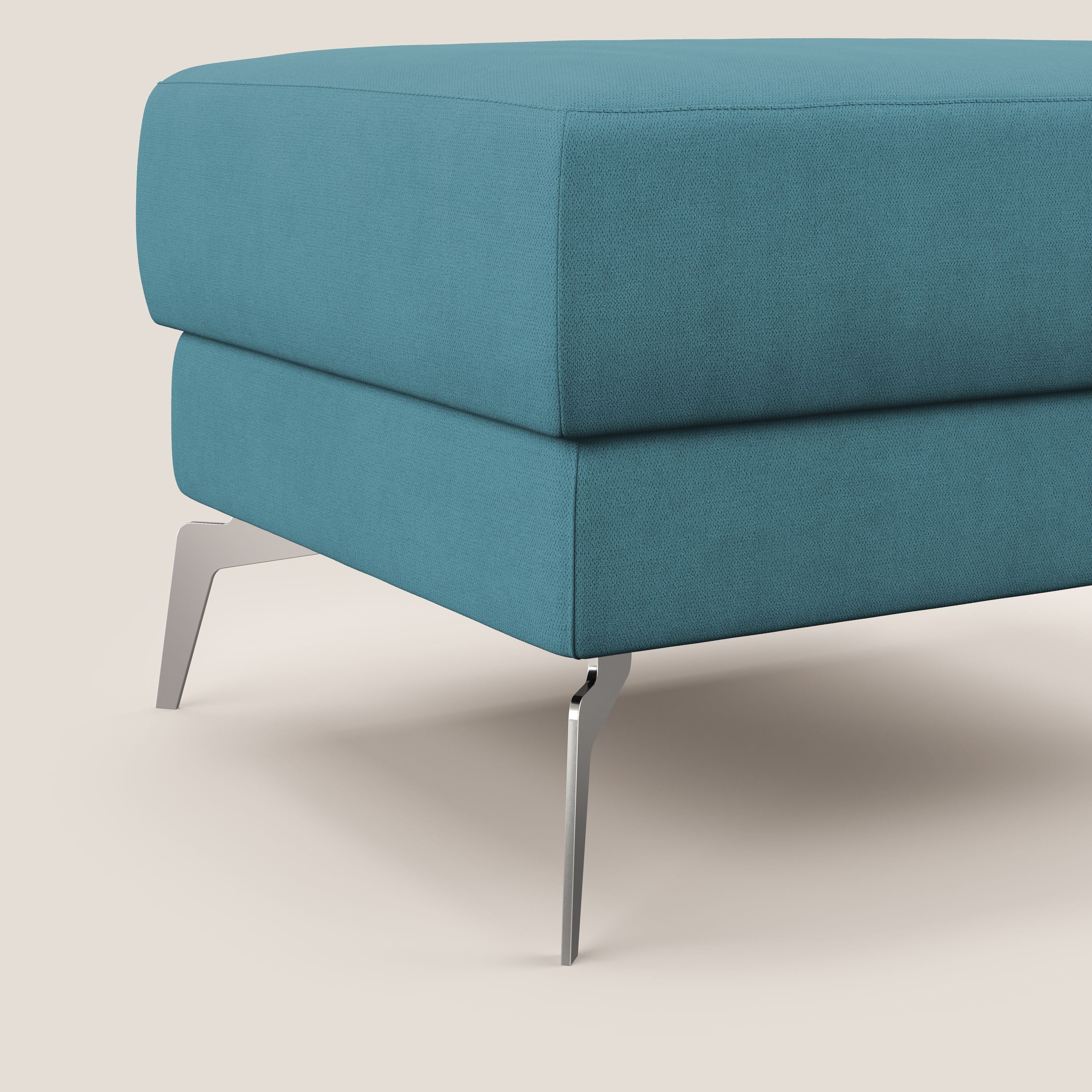 Star Pouf con piedini alti in tessuto impermeabile T02 azzurro - divitt.sbs