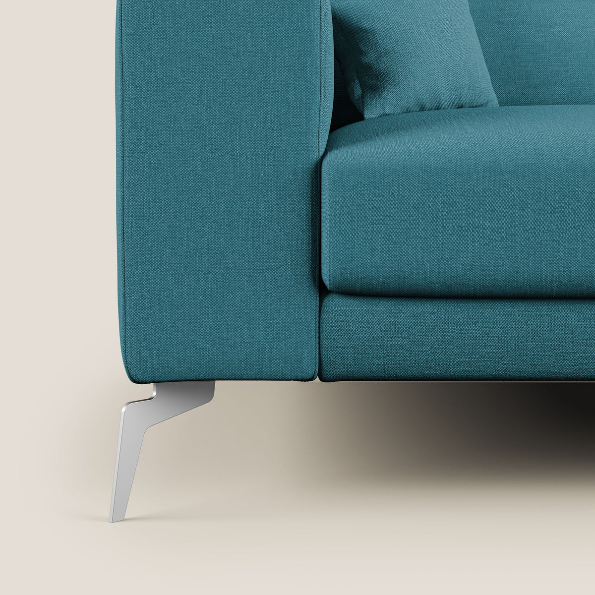 Blade Divano con poggiatesta reclinabili in tessuto impermeabile misto cotone T13 azzurro - divitt.sbs