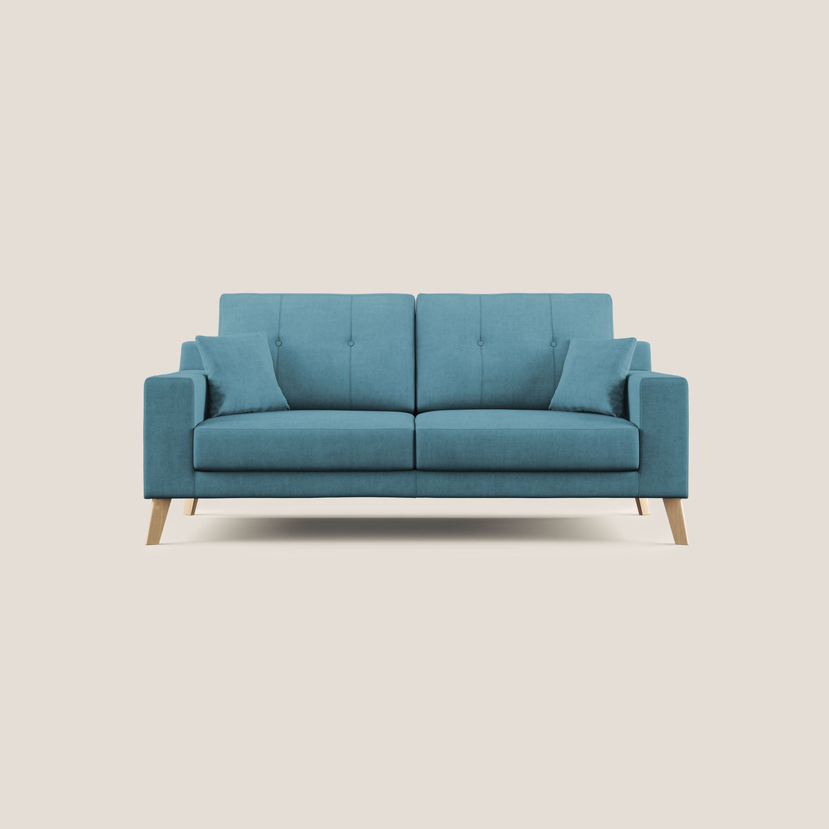 Danish divano moderno in tessuto morbido impermeabile T02 azzurro - divitt.sbs