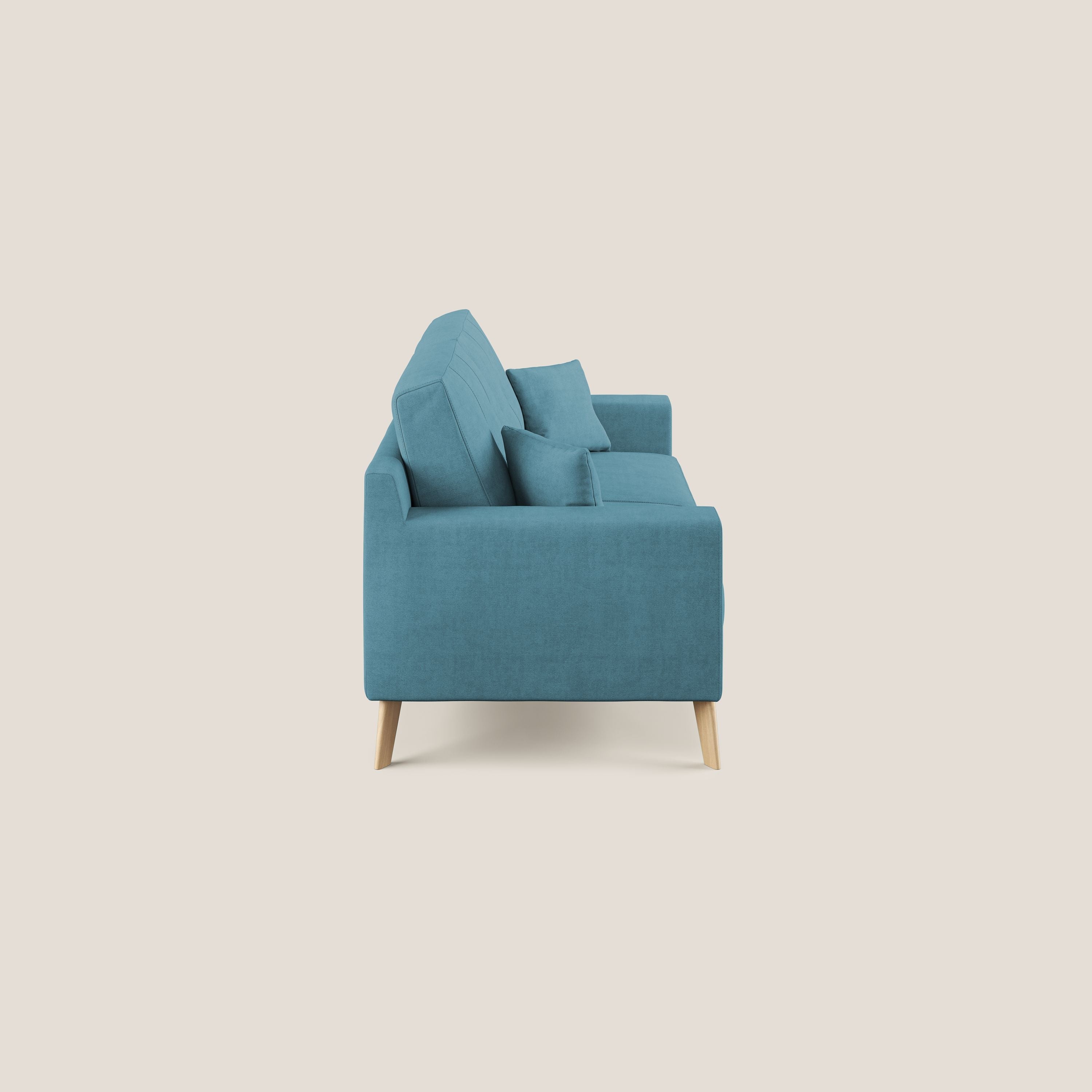 Danish divano moderno in tessuto morbido impermeabile T02 azzurro - divitt.sbs