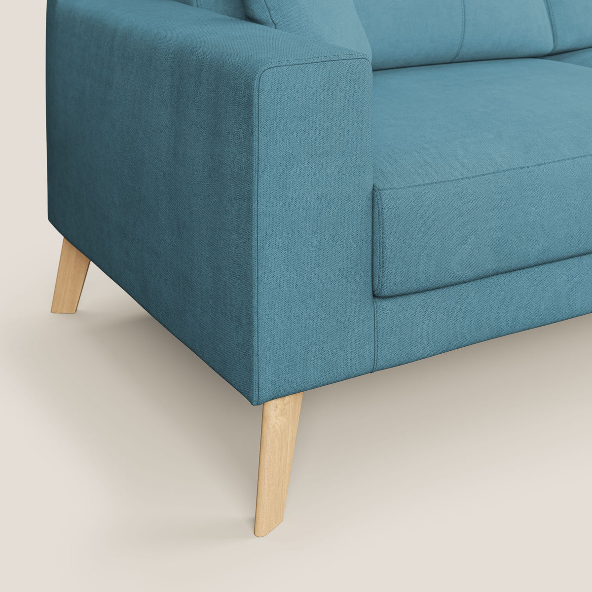 Danish divano moderno in tessuto morbido impermeabile T02 azzurro - divitt.sbs