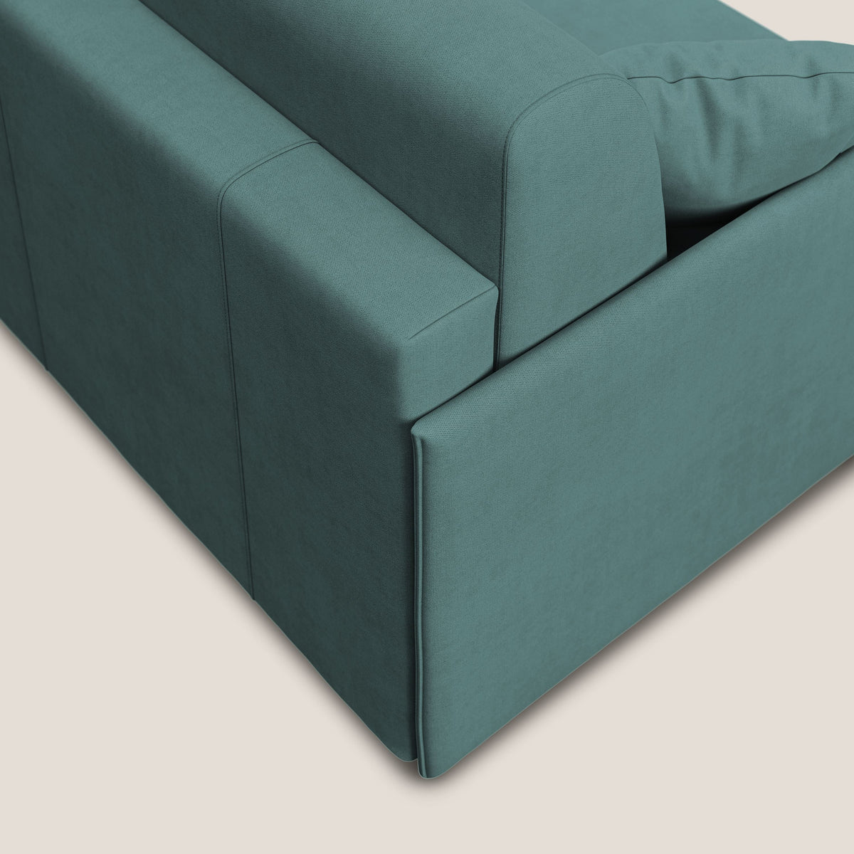 Evans Divano letto in morbido tessuto impermeabile T02 petrolio - divitt.sbs