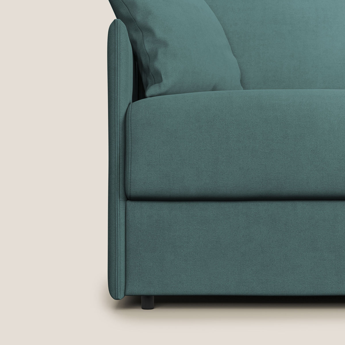 Evans Divano letto in morbido tessuto impermeabile T02 petrolio - divitt.sbs