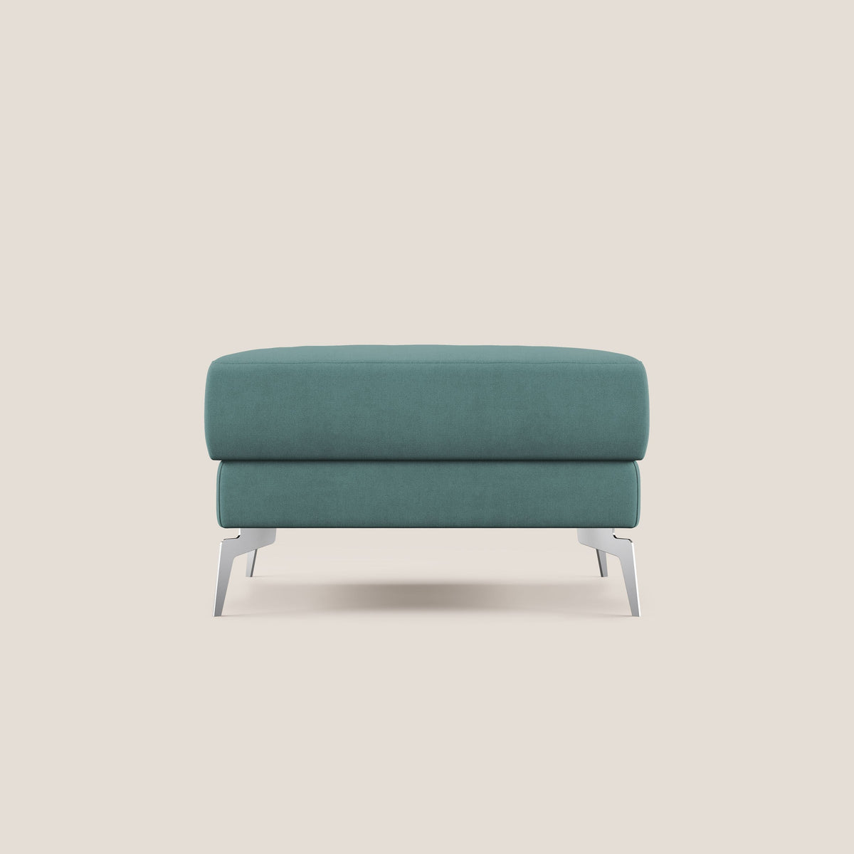 Star Pouf con piedini alti in tessuto impermeabile T02 petrolio - divitt.sbs