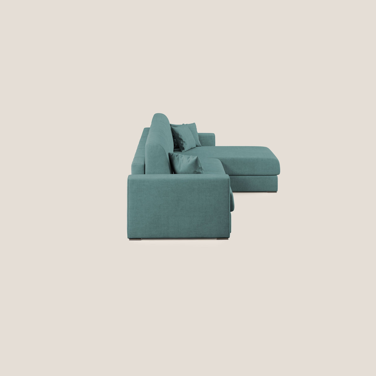 Best Divano letto angolare in tessuto impermeabile T02 petrolio - divitt.sbs