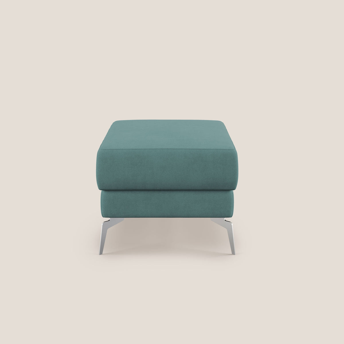 Star Pouf con piedini alti in tessuto impermeabile T02 petrolio - divitt.sbs