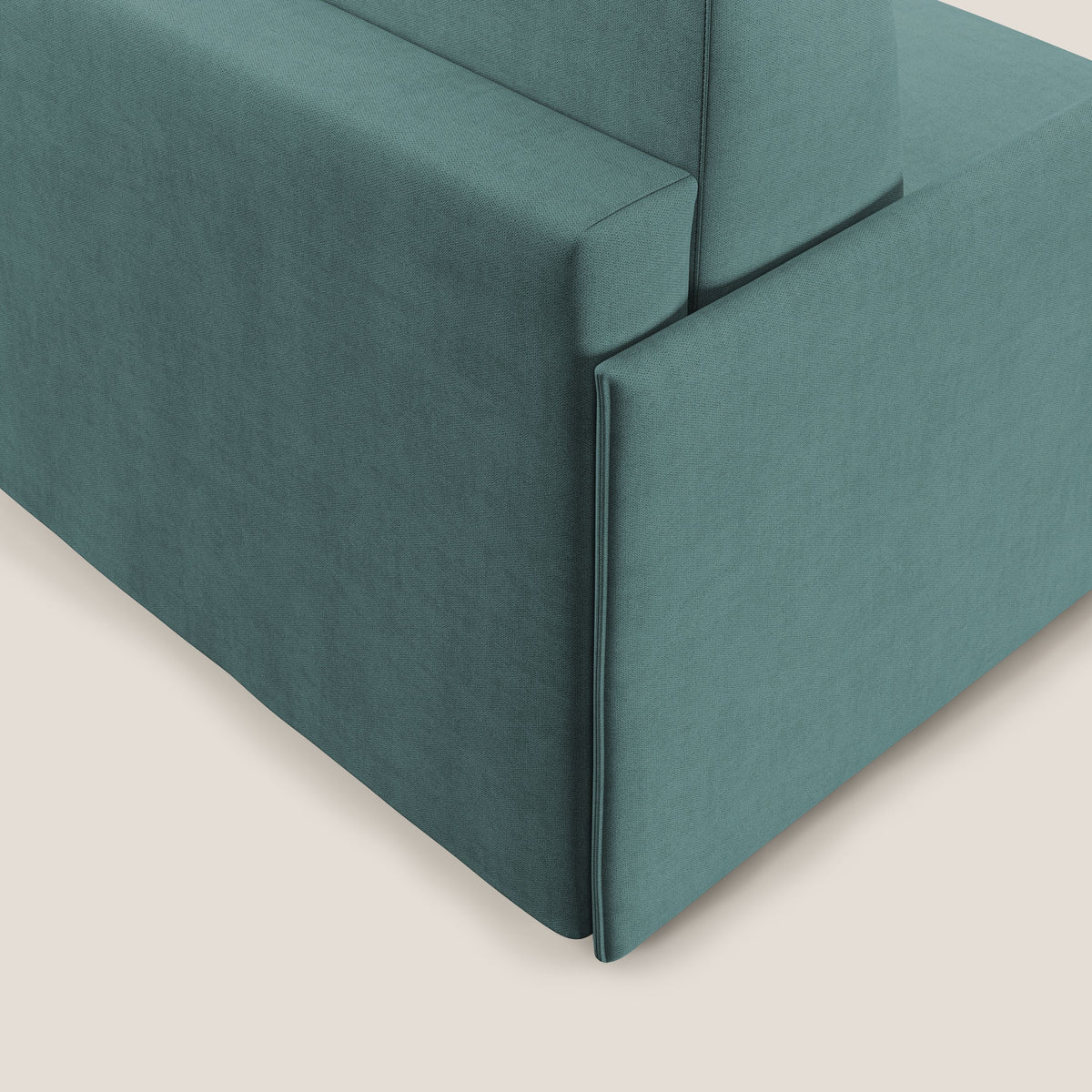 Evans poltrona letto in morbido tessuto impermeabile T02 petrolio - divitt.sbs