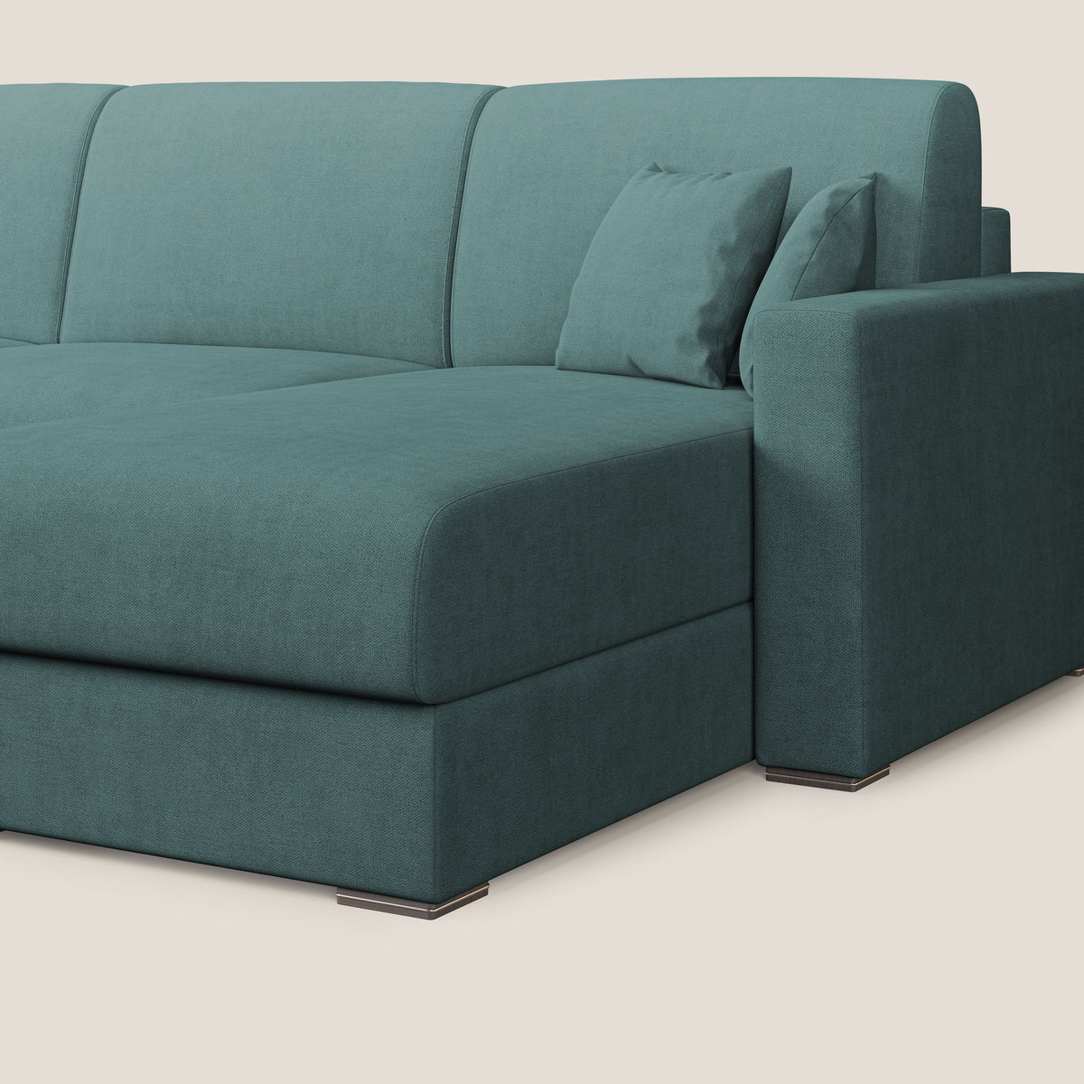 Best Divano letto angolare in tessuto impermeabile T02 petrolio - divitt.sbs