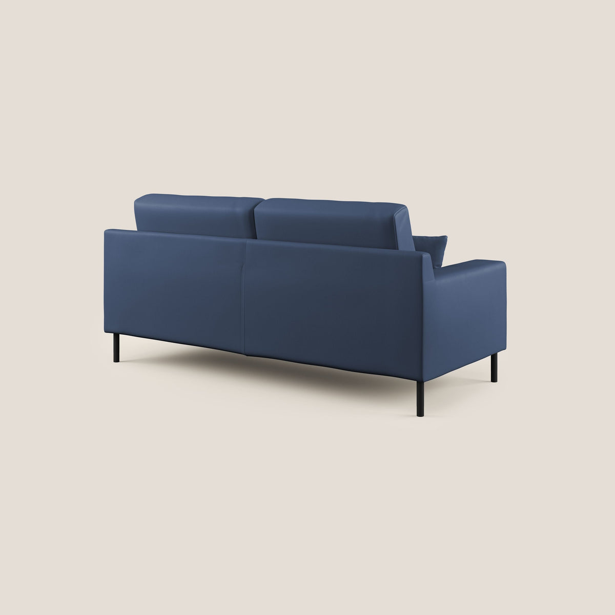 Uranio divano moderno lineare in Ecopelle impermeabile T04 blu - divitt.sbs