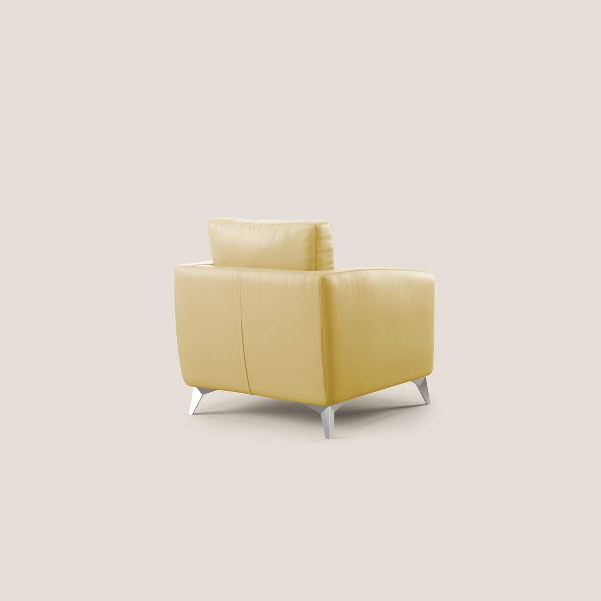 Orione Poltroncina in ecopelle moderna e impermeabile T04 giallo - divitt.sbs