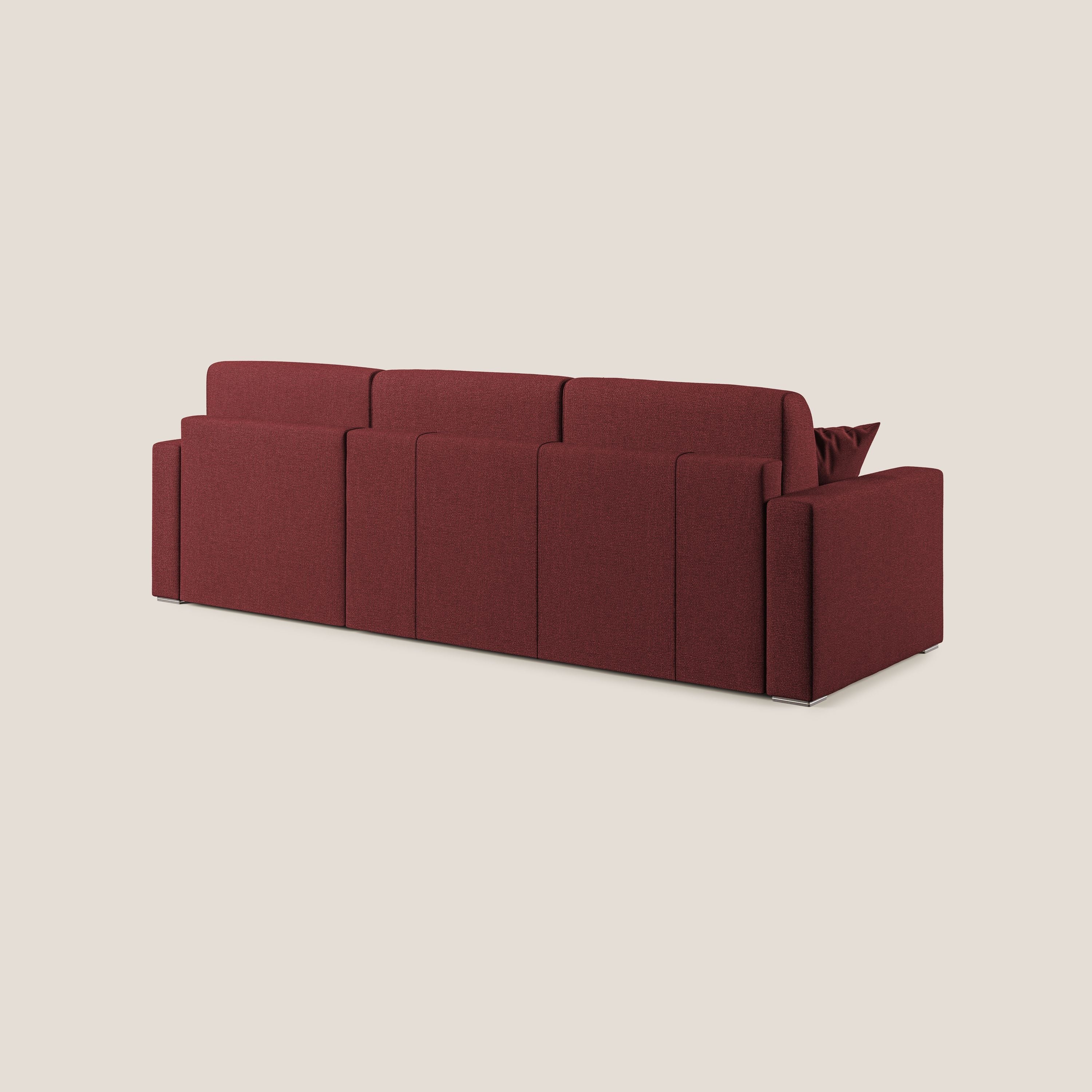 Best Divano letto angolare con penisola in tessuto smacchiabile QuickClean T08 rosso - divitt.sbs