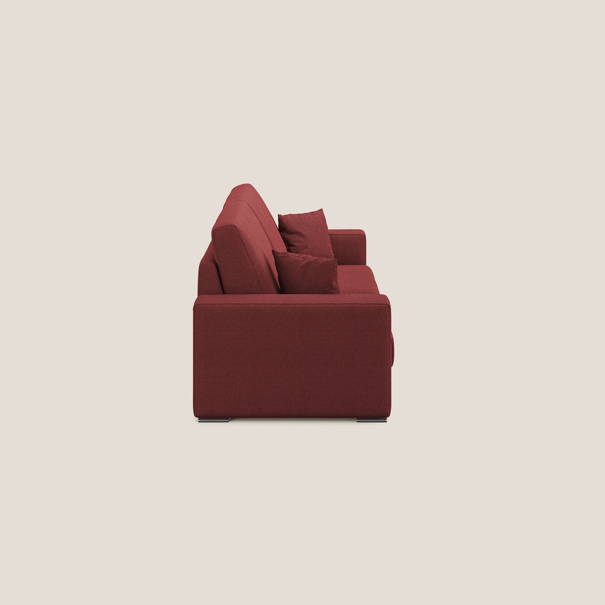Marte divano in tessuto smacchiabile impermeabile T08 rosso - divitt.sbs