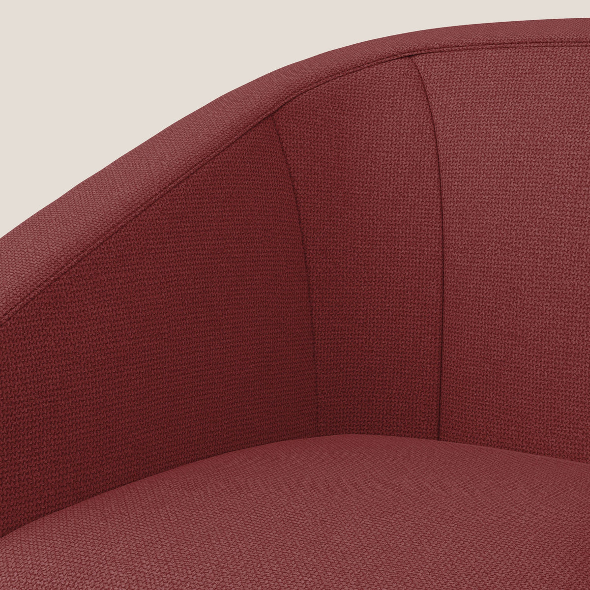 Cloe Poltroncina in tessuto smacchiabile con acqua QuickClean T08 rosso - divitt.sbs