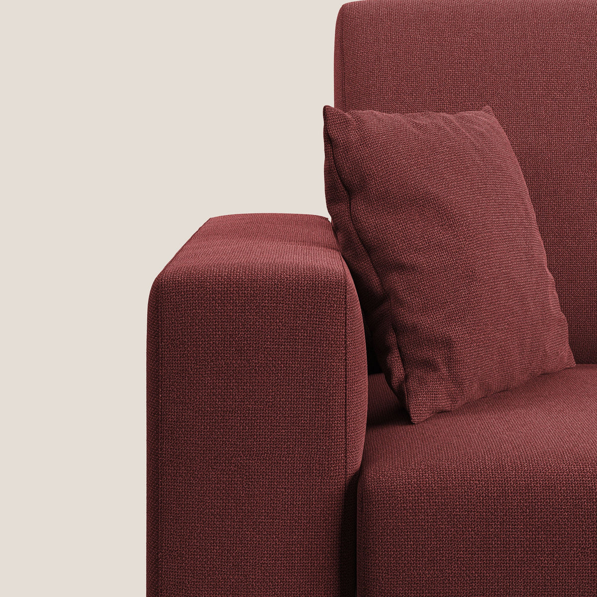 Marte divano in tessuto smacchiabile impermeabile T08 rosso - divitt.sbs