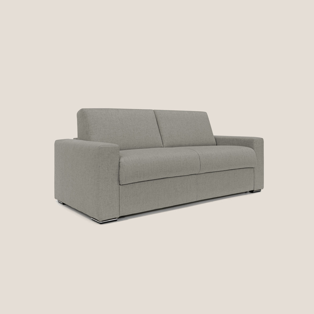 Nixon Divano letto matrimoniale con materasso 20 cm in tessuto impermeabile T03 talpa - divitt.sbs