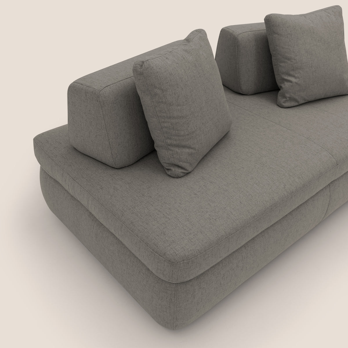Gransasso Divano letto matrimoniale dal DESIGN innovativo in tessuto impermeabile T03 talpa - divitt.sbs