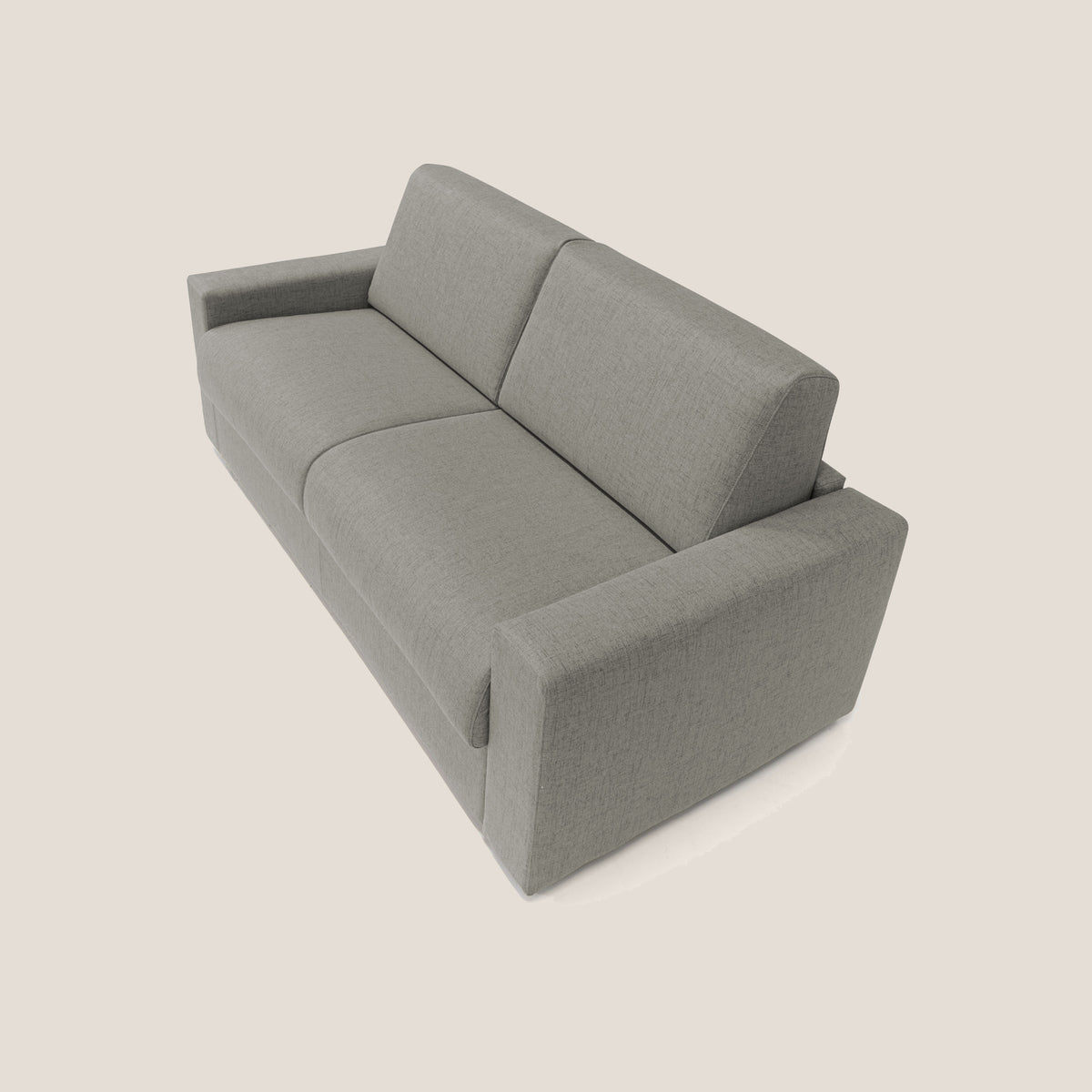 Nixon Divano letto matrimoniale con materasso 20 cm in tessuto impermeabile T03 talpa - divitt.sbs