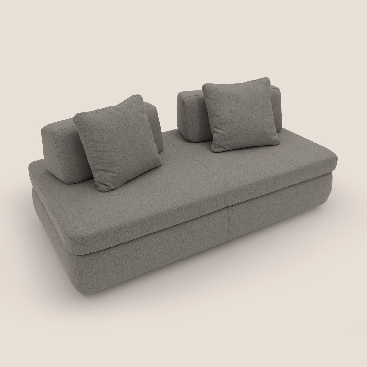 Gransasso Divano letto matrimoniale dal DESIGN innovativo in tessuto impermeabile T03 talpa - divitt.sbs