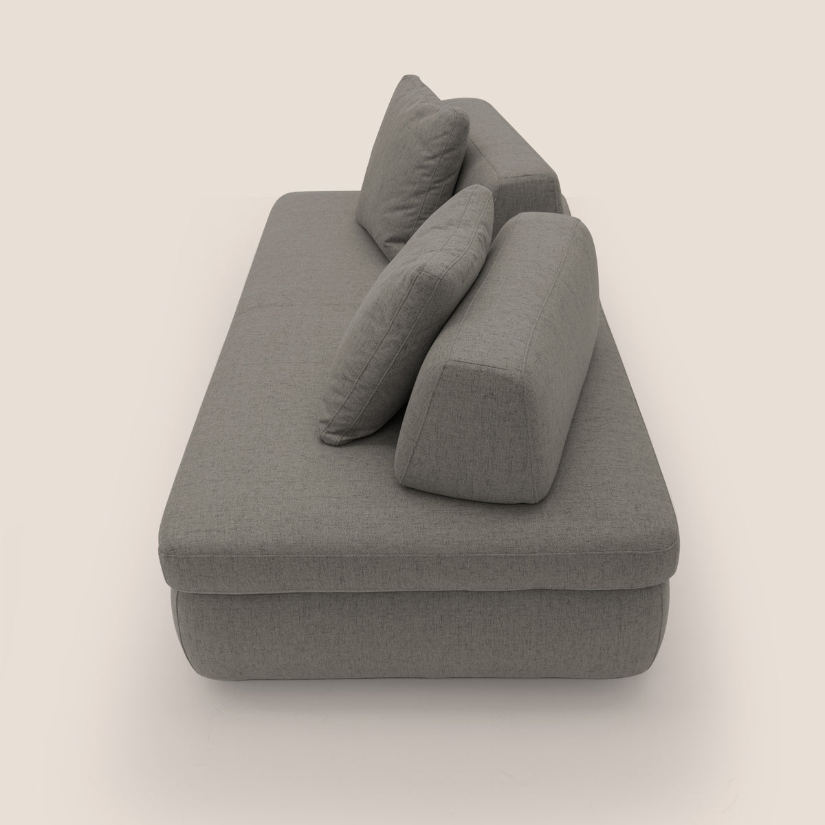 Gransasso Divano letto matrimoniale dal DESIGN innovativo in tessuto impermeabile T03 talpa - divitt.sbs