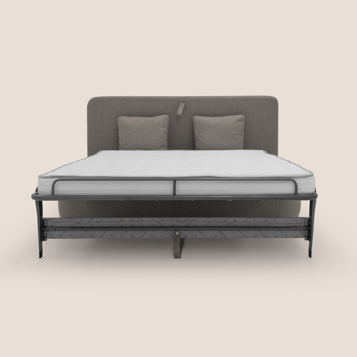 Gransasso Divano letto matrimoniale dal DESIGN innovativo in tessuto impermeabile T03 talpa - divitt.sbs