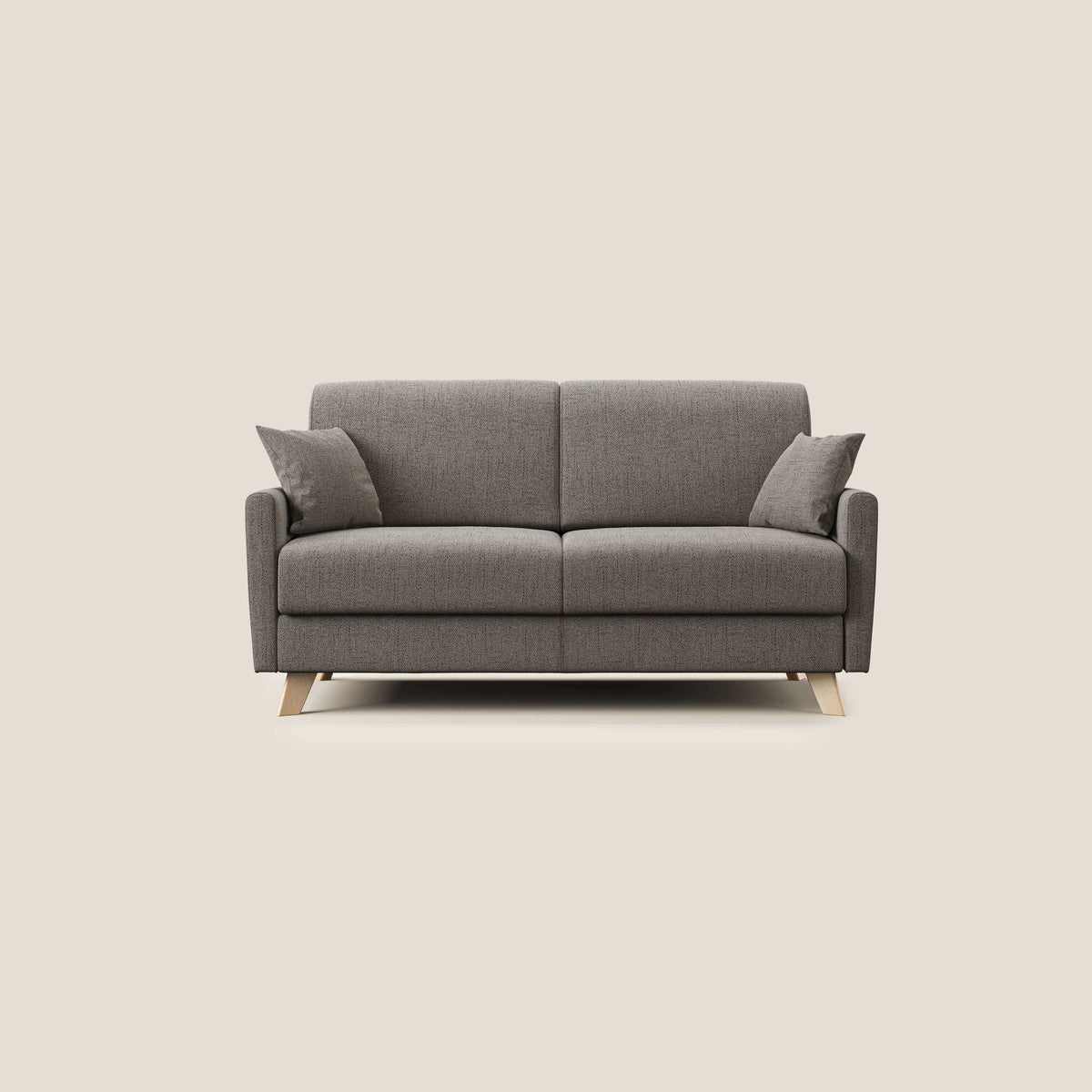 Edgar divano letto matrimoniale in tessuto felis impermeabile T03 talpa - divitt.sbs