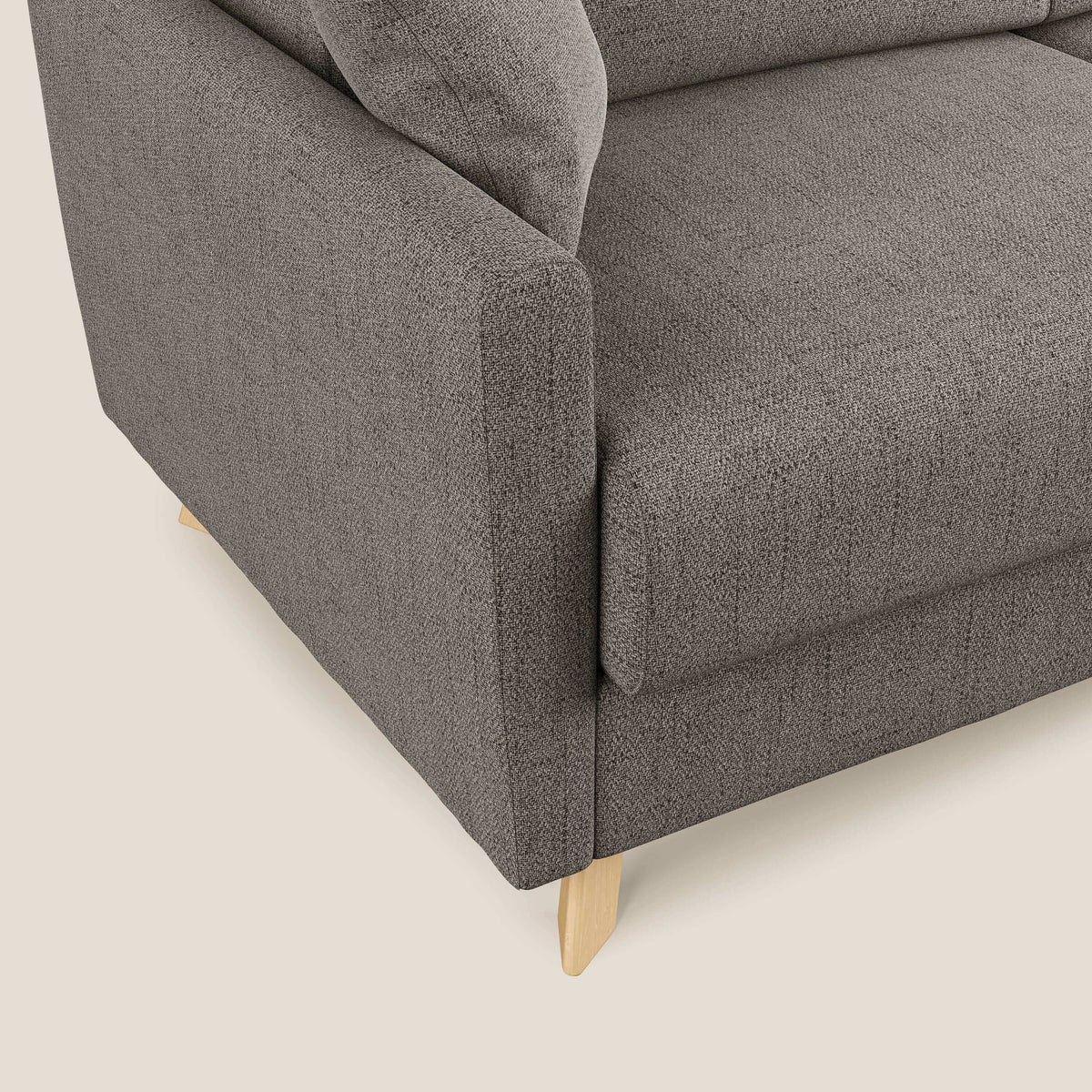 Edgar divano letto matrimoniale in tessuto felis impermeabile T03 talpa - divitt.sbs
