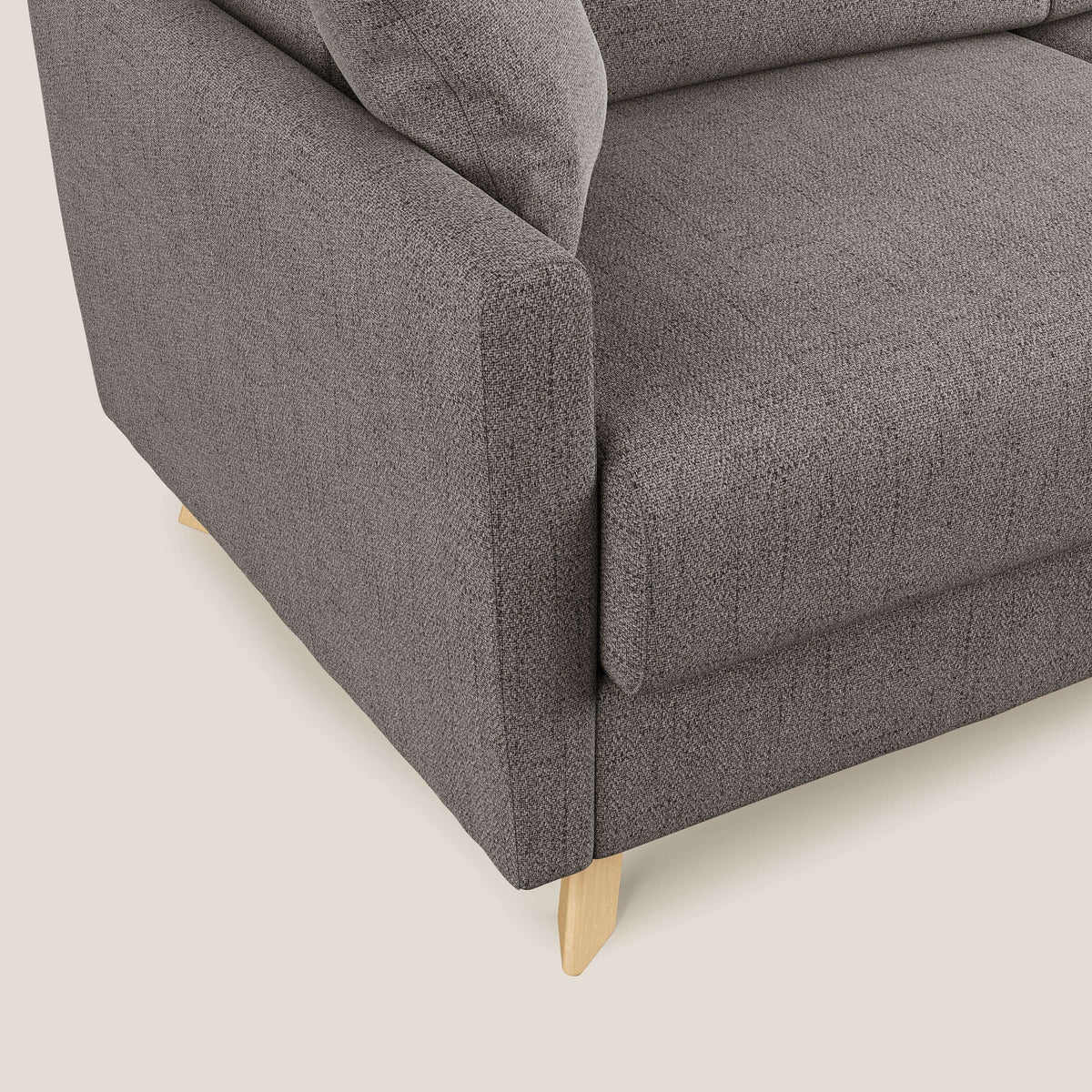 Edgar divano letto angolare in tessuto felis impermeabile T03 talpa - divitt.sbs