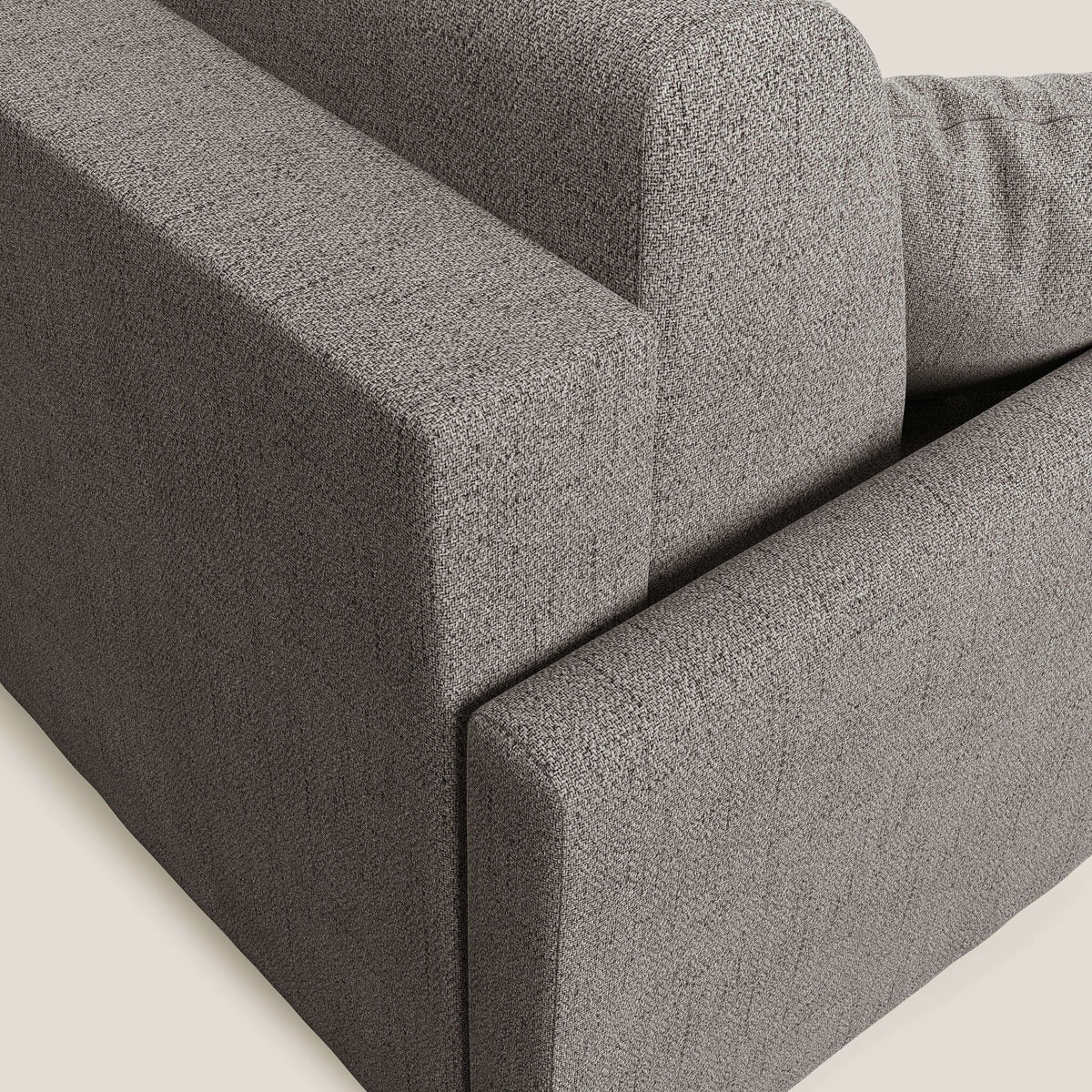 Edgar divano letto angolare in tessuto felis impermeabile T03 talpa - divitt.sbs