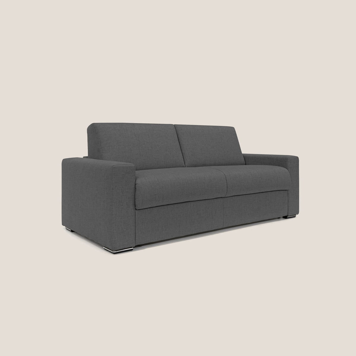 Nixon Divano letto matrimoniale con materasso 20 cm in tessuto impermeabile T03 antracite - divitt.sbs
