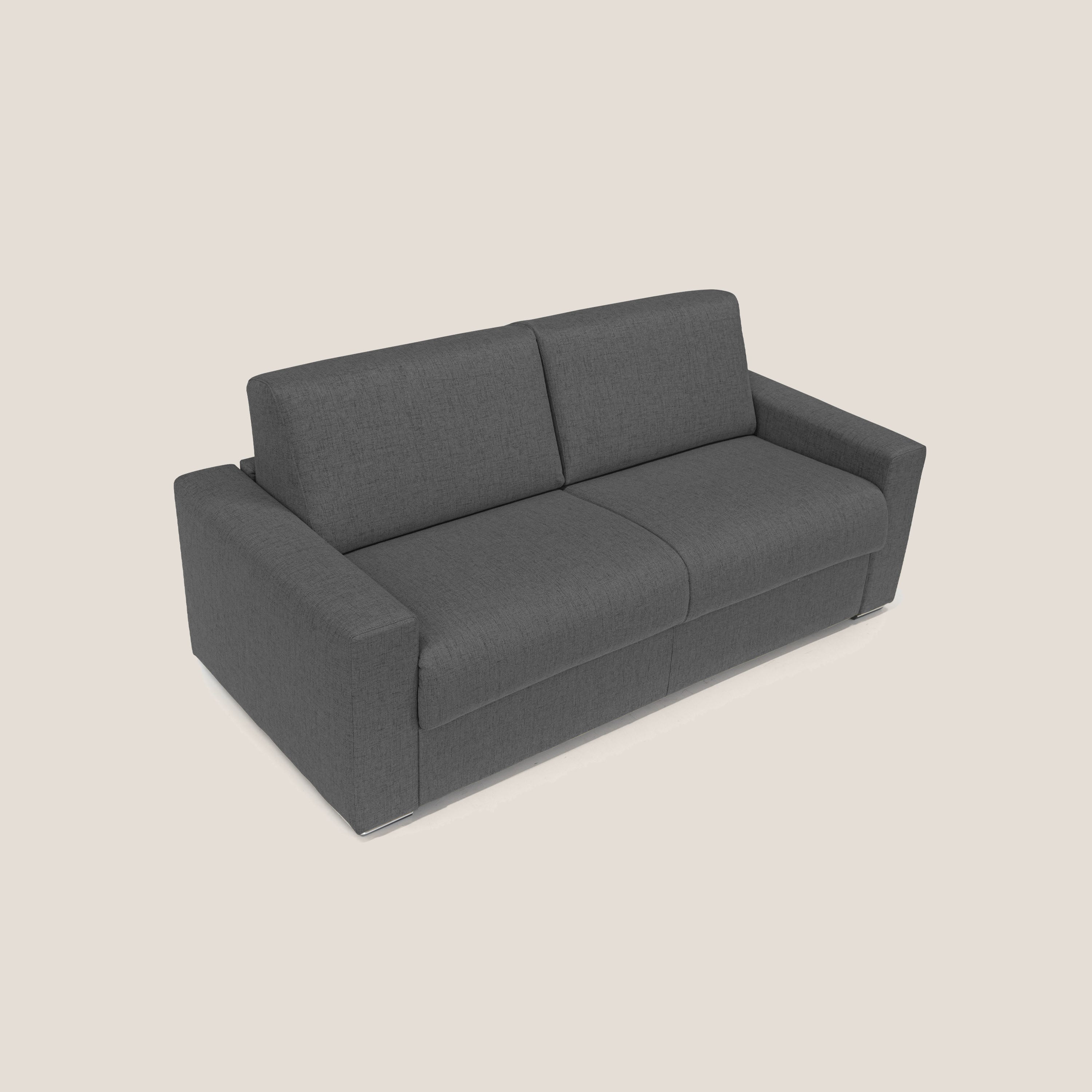 Nixon Divano letto matrimoniale con materasso 20 cm in tessuto impermeabile T03 antracite - divitt.sbs