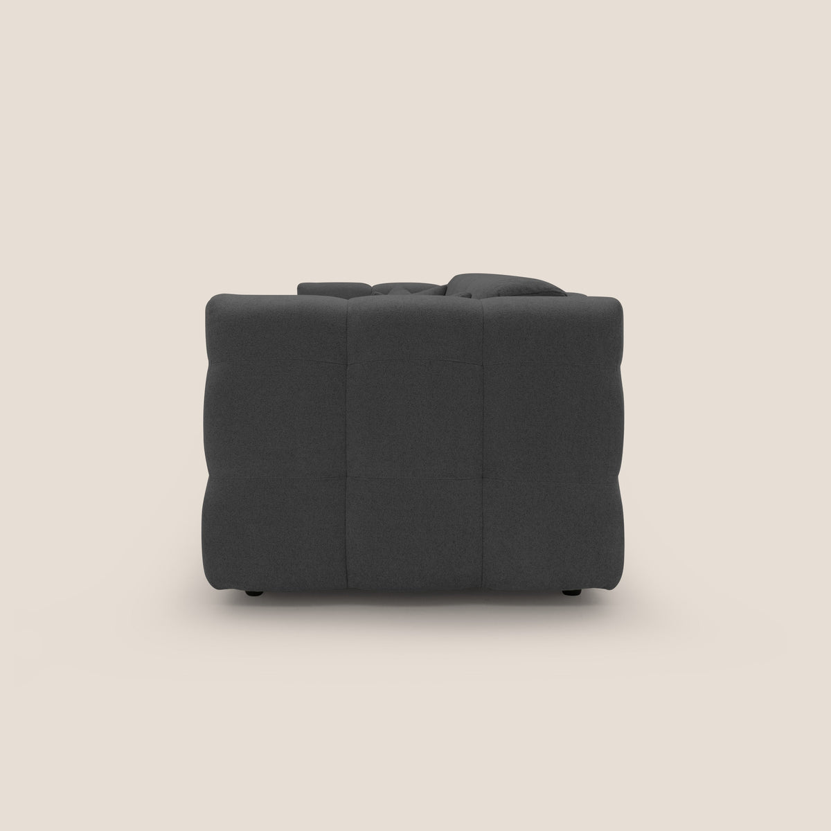Tender Divano letto matrimoniale dal design innovativo in tessuto bouclet impermeabile T07 antracite - divitt.sbs