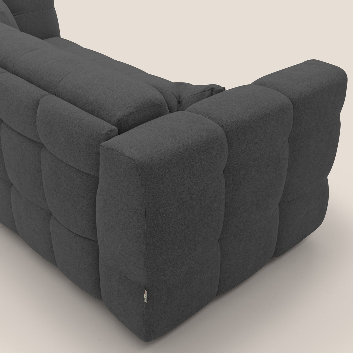 Tender Divano letto matrimoniale dal design innovativo in tessuto bouclet impermeabile T07 antracite - divitt.sbs