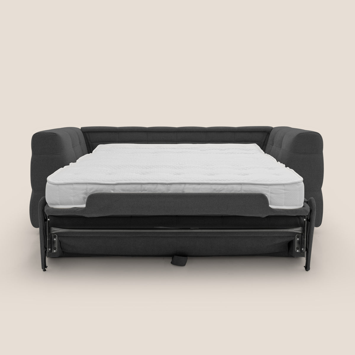 Tender Divano letto matrimoniale dal design innovativo in tessuto bouclet impermeabile T07 antracite - divitt.sbs
