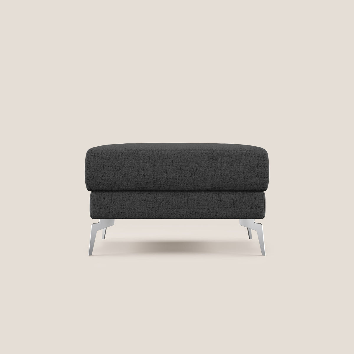 Star Pouf con piedini alti in tessuto impermeabile fiammato T03 antracite - divitt.sbs