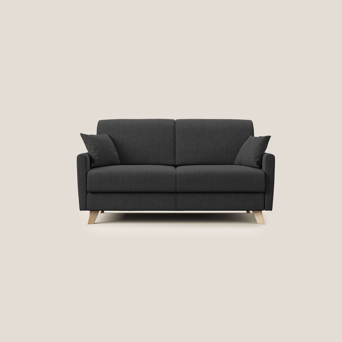 Edgar divano letto matrimoniale in tessuto felis impermeabile T03 antracite - divitt.sbs