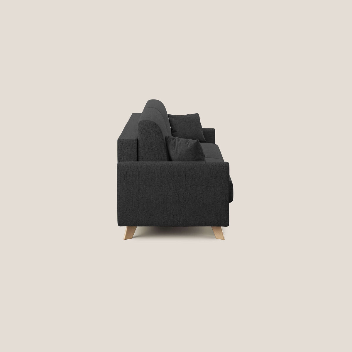 Edgar divano letto matrimoniale in tessuto felis impermeabile T03 antracite - divitt.sbs