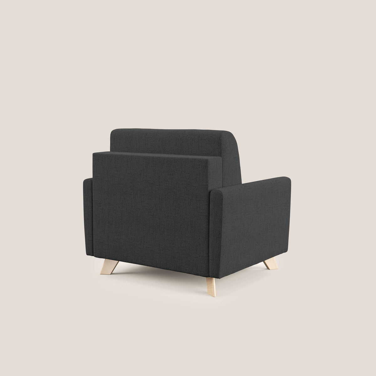 Edgar poltrona letto in tessuto felis impermeabile T03 antracite - divitt.sbs