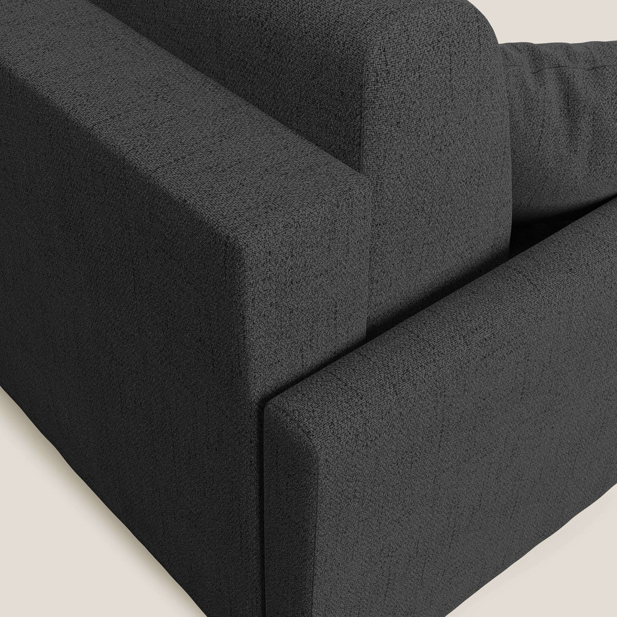 Edgar divano letto matrimoniale in tessuto felis impermeabile T03 antracite - divitt.sbs