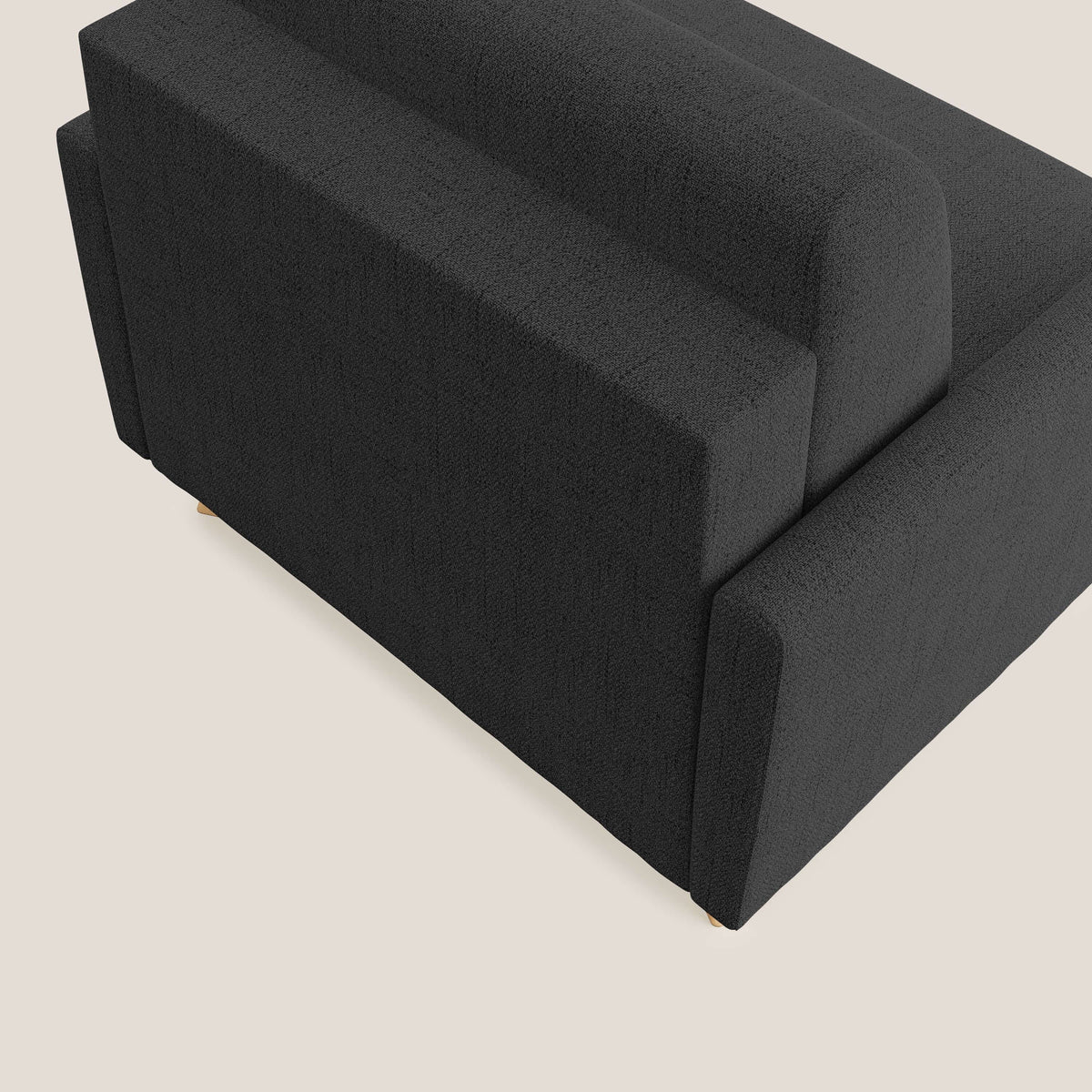 Edgar poltrona letto in tessuto felis impermeabile T03 antracite - divitt.sbs