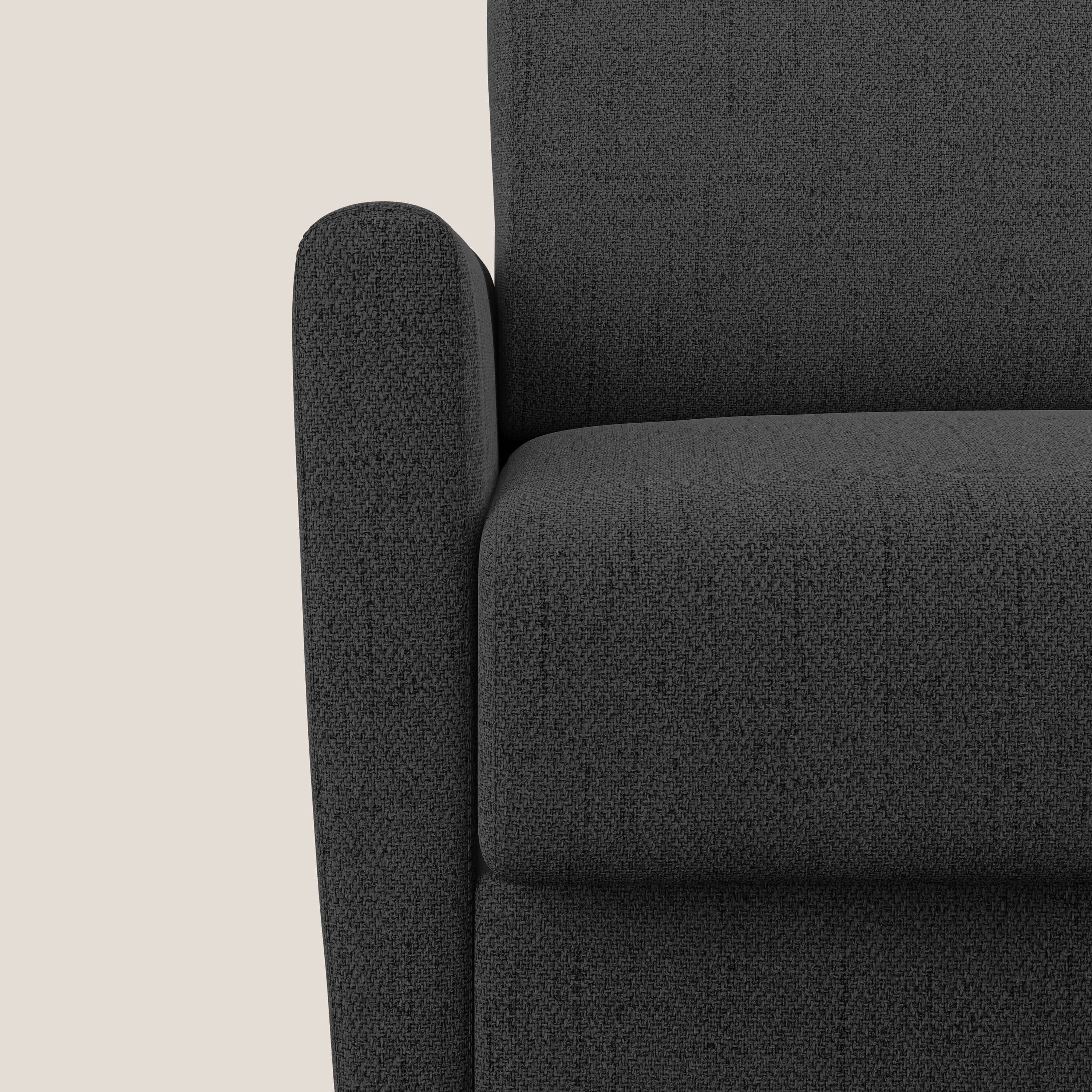 Edgar poltrona letto in tessuto felis impermeabile T03 antracite - divitt.sbs