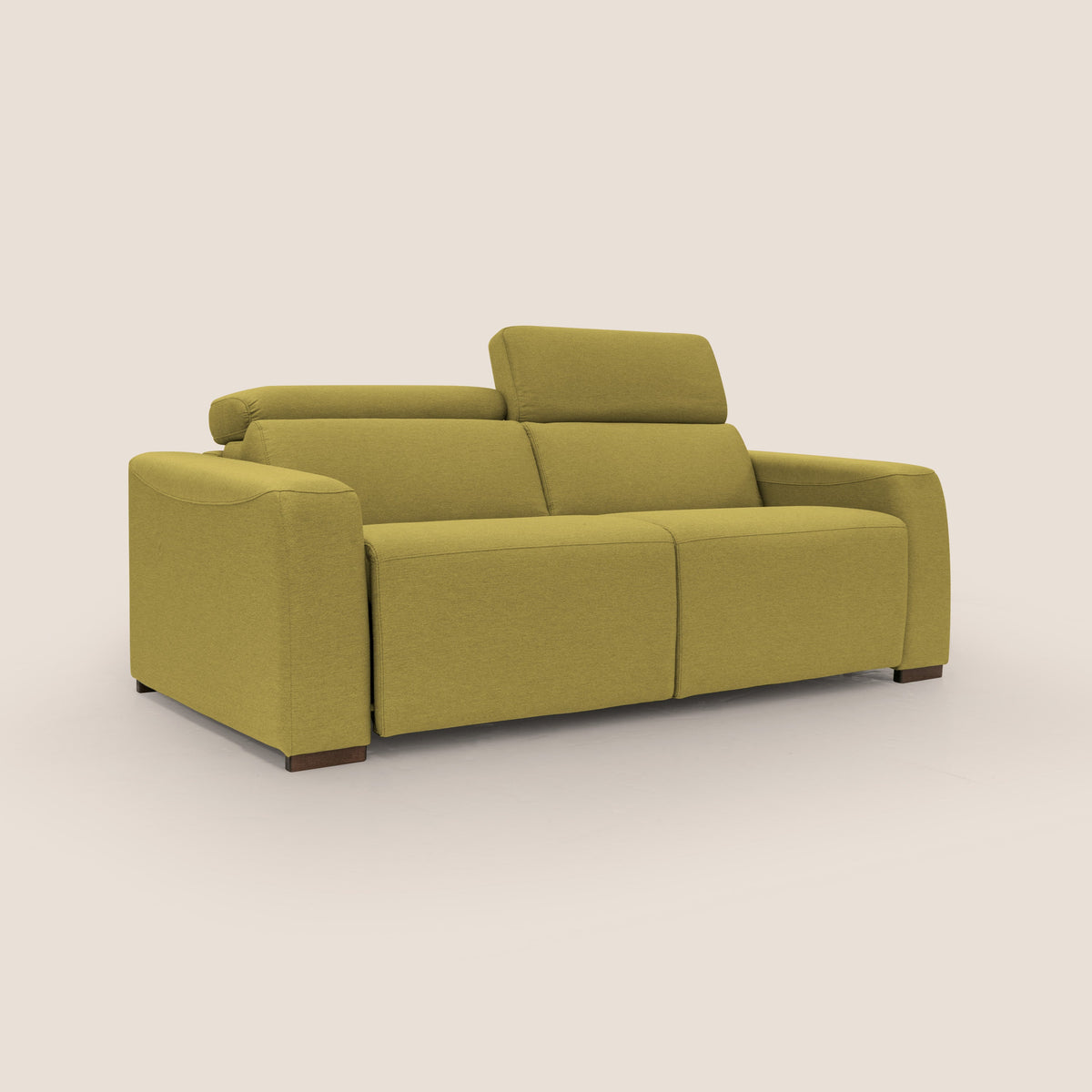 Poseidon divano letto + relax elettrico in tessuto smacchiabile impermeabile T05 giallo - divitt.sbs